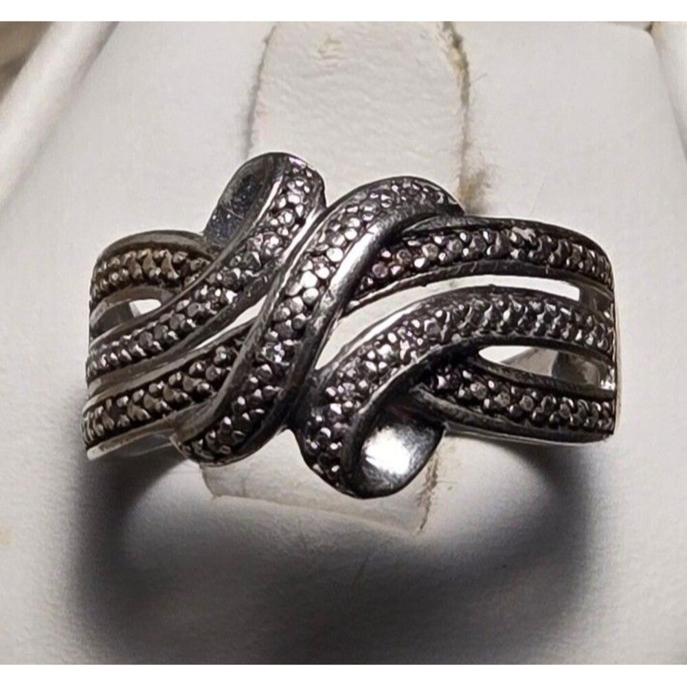 Twisty Vintage sterling silver ring sz 6.5